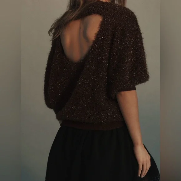 Anthropologie Violetta Tinsel Sweater By Maeve - Picture 6 of 8